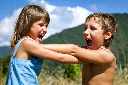 Kids fighting: children and siblings